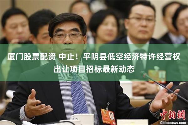 厦门股票配资 中止！平阴县低空经济特许经营权出让项目招标最新动态