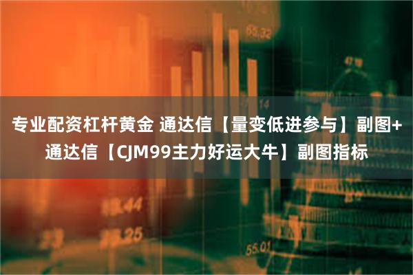 专业配资杠杆黄金 通达信【量变低进参与】副图+通达信【CJM99主力好运大牛】副图指标