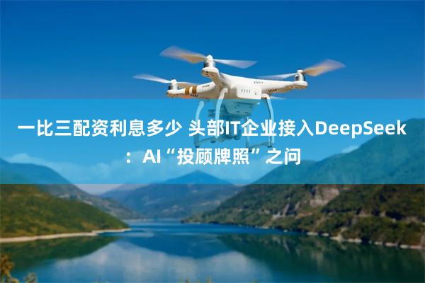 一比三配资利息多少 头部IT企业接入DeepSeek：AI“投顾牌照”之问