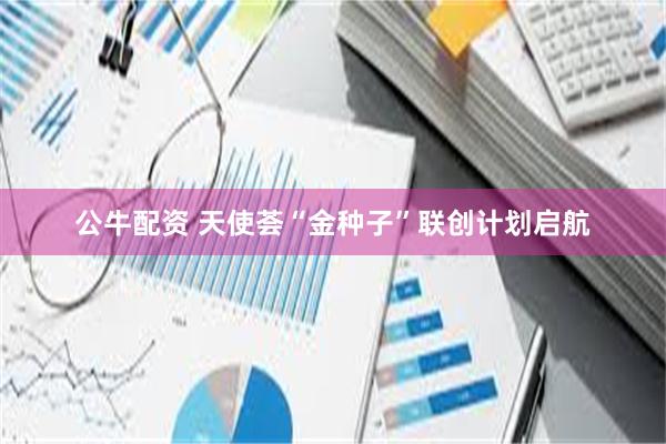公牛配资 天使荟“金种子”联创计划启航