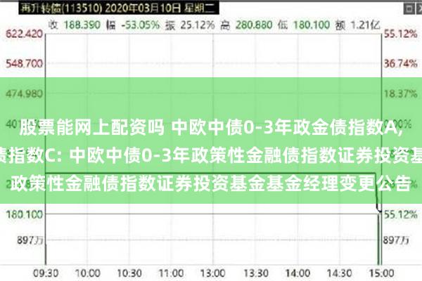 股票能网上配资吗 中欧中债0-3年政金债指数A,中欧中债0-3年政金债指数C: 中欧中债0-3年政策性金融债指数证券投资基金基金经理变更公告